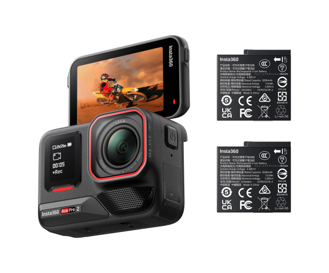 Экшн-камера Insta360 Ace Pro 2 Battery Bundle (CINSBBGA_ACEPRO208)